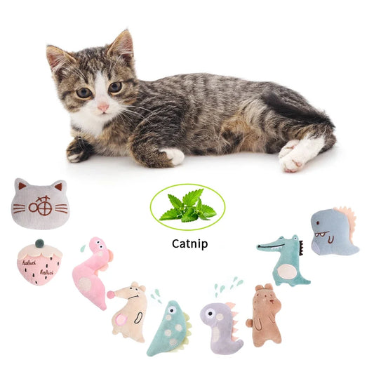 Cat Toy Catnip Interactive Plush Stuffed Chew Pet Toys Claw Funny Mint Soft Teeth Cleaning Toy For Cat Kitten Pet Products Mouse