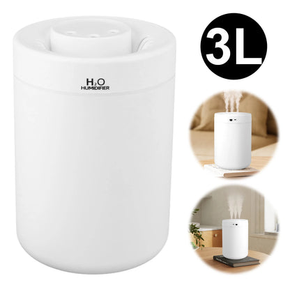 Humidifiers for Bedroom - Quiet (3L Water Tank) Essential Oil Diffuser Home/Large Room3 Modes Mute Water Supplement for Desktop