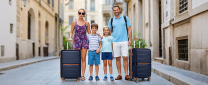 (56/66/76 cm) | British Traveler hard shell case with 8 spinner wheels & TSA lock | 100% PP | hand luggage compatible