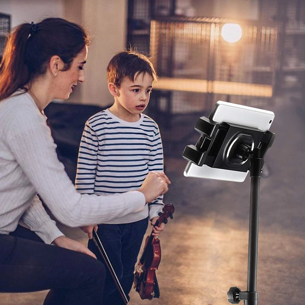 Tablet Tripod Stand Holder Height Adjustable Phone Floor Mount Stand for 4.7-12.9 Inch Device