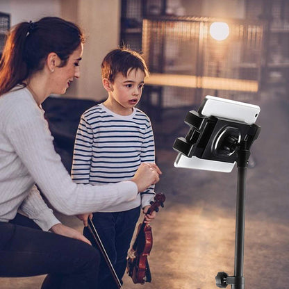 Tablet Tripod Stand Holder Height Adjustable Phone Floor Mount Stand for 4.7-12.9 Inch Device