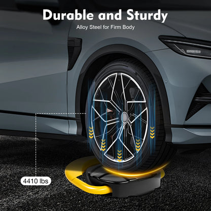 Remote Control Parking Lock Car Parking Spot Lock Auto Space Stall Barrier W/Alarm for Home/Commercial Use