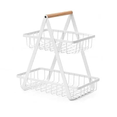 New Detachable Stainless Steel Fruit Basket Kitchen Living Room Desktop Storage Rack Bread Basket Portable Fruit Bowl