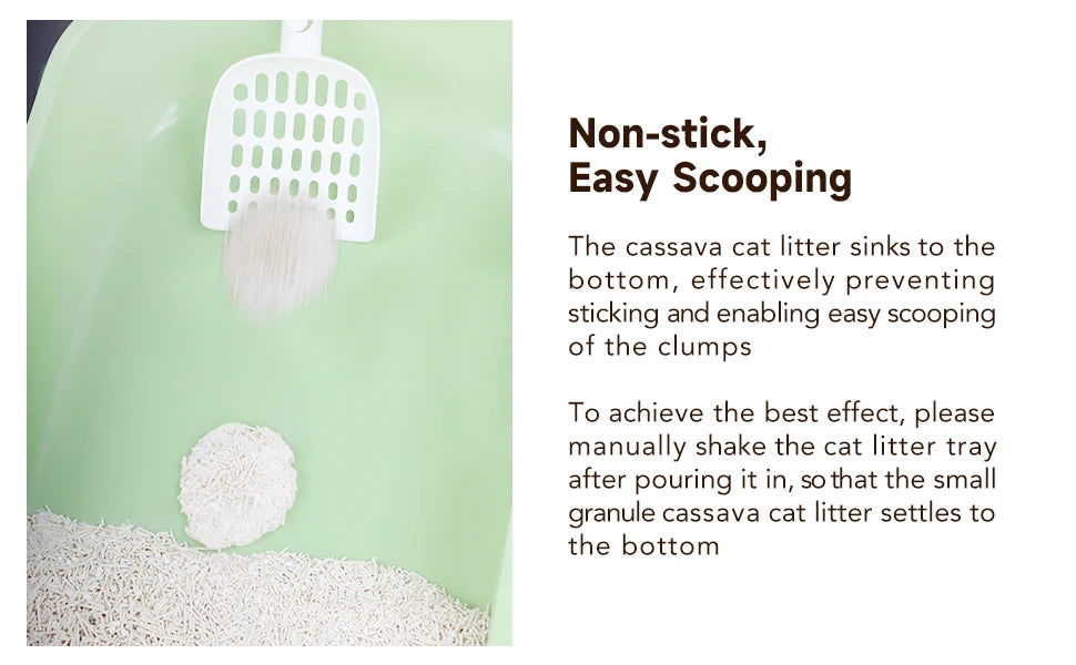 Ezskuup Non-Stick Ultra Clumping Cassava Tofu Cat Litter Odour Control Low Tracking Kitty Litter Plant-Based Ingredient 4KG/PACK