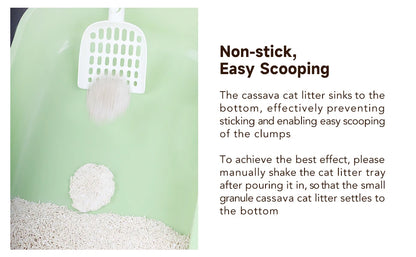 Ezskuup Non-Stick Ultra Clumping Cassava Tofu Cat Litter Odour Control Low Tracking Kitty Litter Plant-Based Ingredient 4KG/PACK