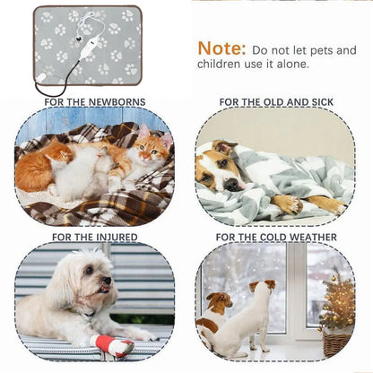 3Size Power-Off Protection Pet Electric Blanket Winter Warming Pad Cat Dog Heated Nest Waterproof Warmer Bite-Resistant Mat Bed