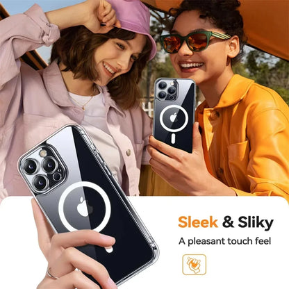 For Magsafe Full Camera Protector Clear Phone Case For iPhone 16 15 14 13 12 11 Pro Max 16 Plus Magnetic Wireless Charging Cover