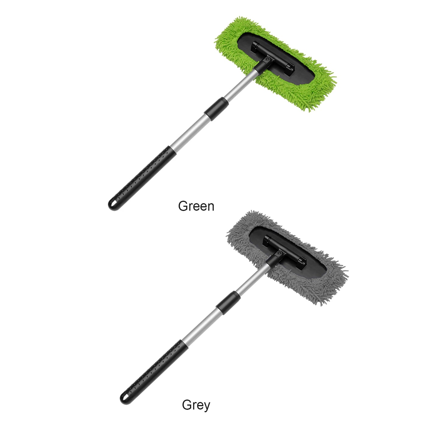 Interior Windshield Cleaning Tool with 180 Degree Rotatable and Extendable Handle Auto Inside Glass Wiper Kit for Cars