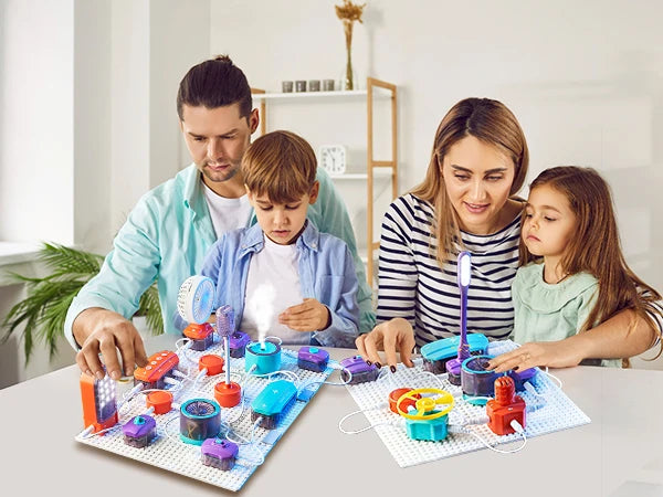 VATOS Science Circuit for Kids DIY Electronics Exploration Kit 150+ Project Physics Experiment Circuit Board Educate Toy Ages 6+