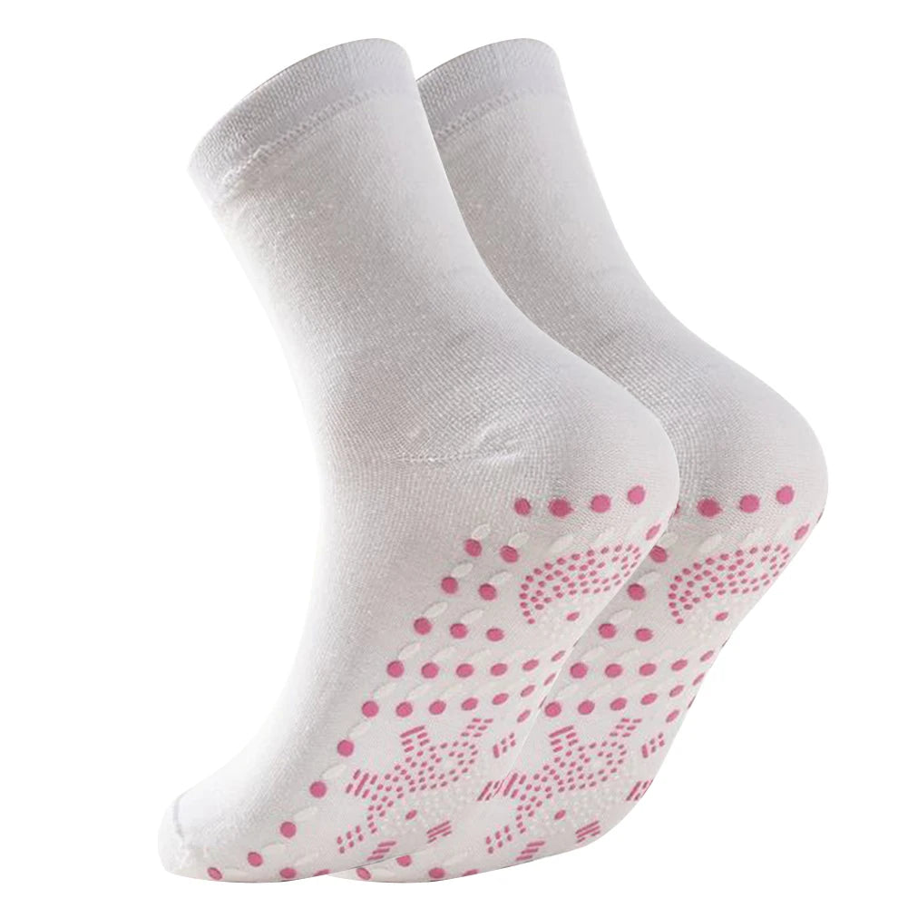 1 Pair Self-Heating Shaping Socks Pain Relief Thermal Circulation Sock Tourmaline Foot Massage Socks Gifts for Friends