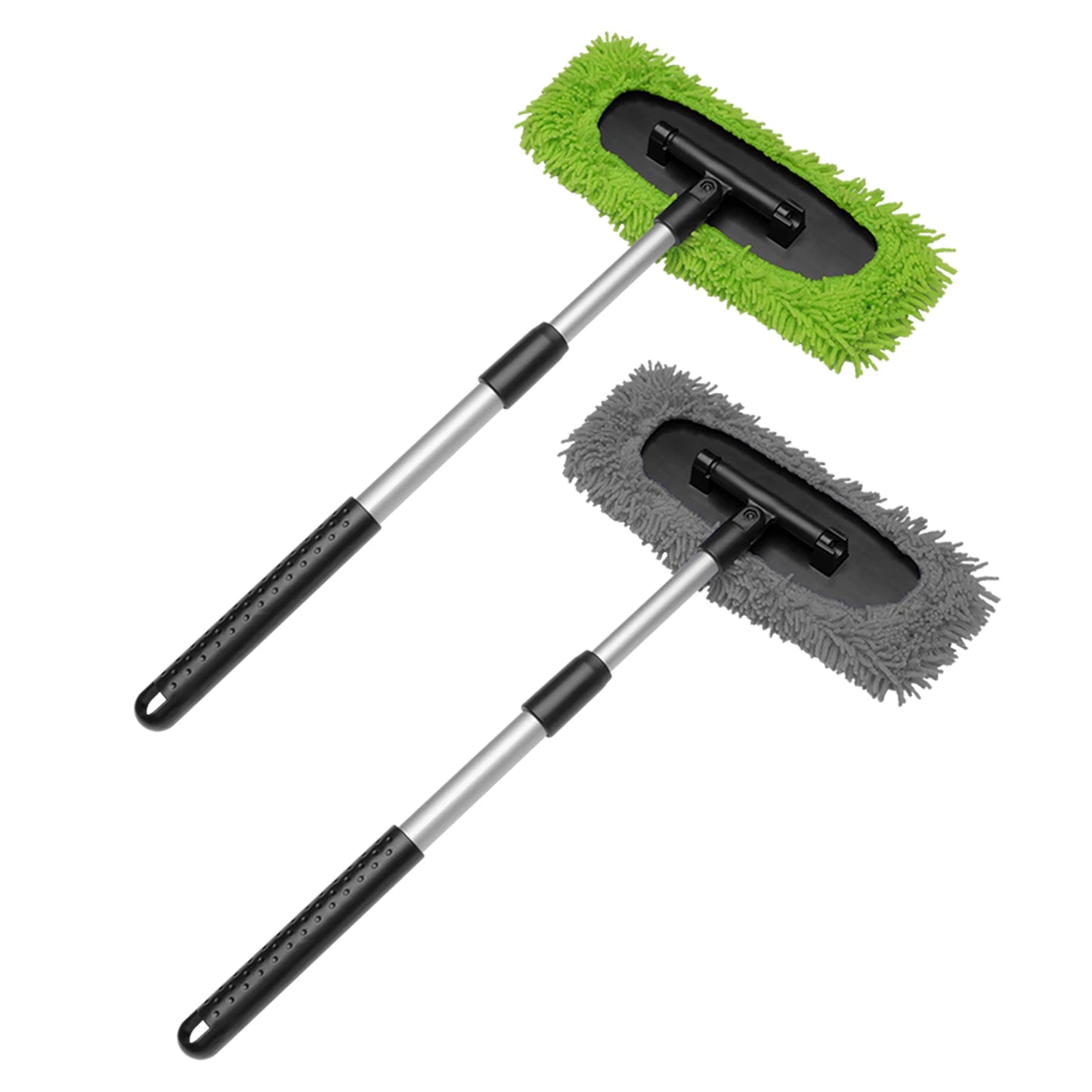 Interior Windshield Cleaning Tool with 180 Degree Rotatable and Extendable Handle Auto Inside Glass Wiper Kit for Cars