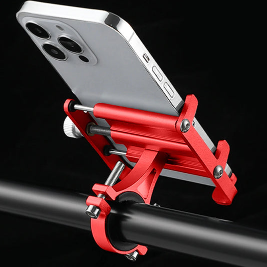Bicycle Phone Reliable Mount Aluminium Alloy MTB Phone Mount Stand Adjustable Bike Phone Nonslip Holder Fixed Navigation Bracket