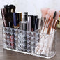 Cosmetic Organiser, 3 Compartments Crystal Makeup Brush Holder for Eyeliners, Lipstick, Mascara, Acrylic Makeup Storage for Bath