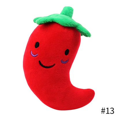 1Pc Pet Toys Fruit Animals Cartoon Dog Toy Stuffed Squeaking Cute Plush Puzzle for Dogs Cat Chew Squeaker Squeaky Toy