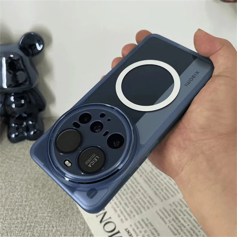 For Xiaomi 15 Ultra Case Magnetic Wireless Charging Camera Protection Lens Film Silicone MagSafe Transparent Shockproof Cover