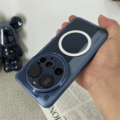 For Xiaomi 15 Ultra Case Magnetic Wireless Charging Camera Protection Lens Film Silicone MagSafe Transparent Shockproof Cover