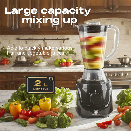 SUPERLEX 10-in-1 Multifunctional Blender for Mixing Food 2L 800W Fully Equipped Adjustable Speed Fruit Food Breaking Machine New