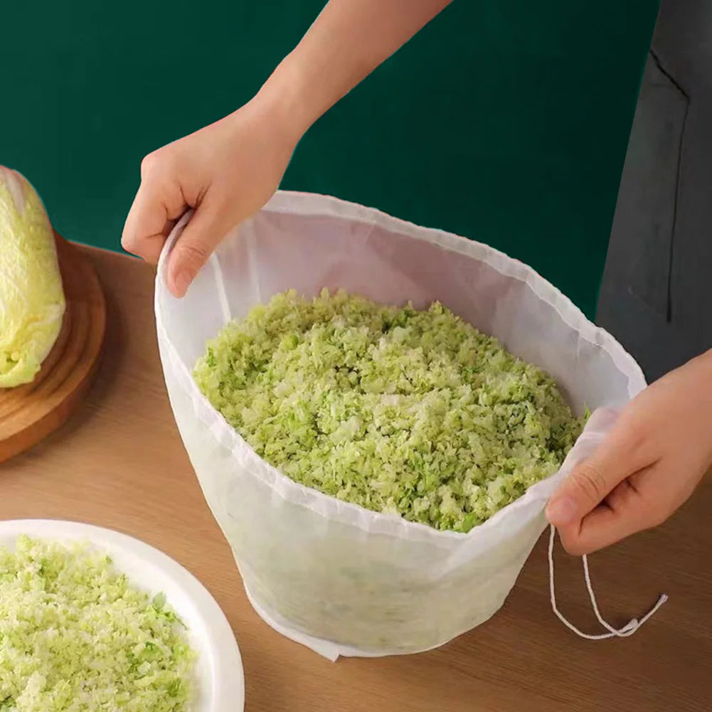 Soy Milk Bag Reusable Mesh Strainer Bag Multi-Function Brew Filter Bag Fine Mesh Food Strainer Bag for Cheese Making