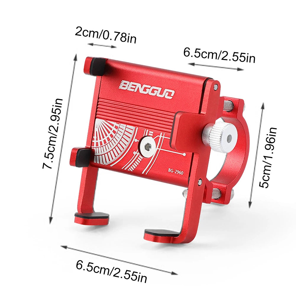 Bicycle Phone Reliable Mount One-Hand Operation Bike Phone Stand Shockproof MTB Phone Mount Stand for 50-95mm Width Mobile Phone