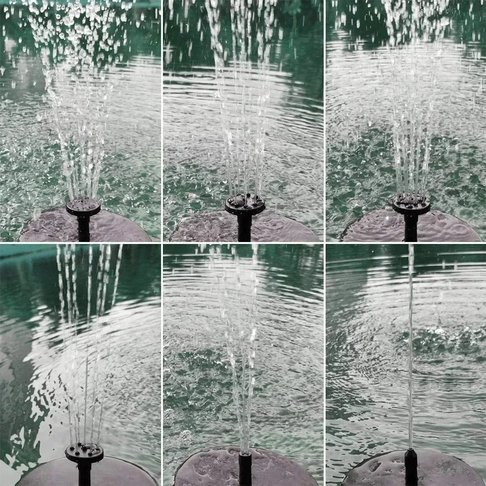 Solar Fountain Pump Floating Solar Panel Bird Baths Water Fountain with 4 Nozzles For Garden Outdoor Water Pool Pond Decor