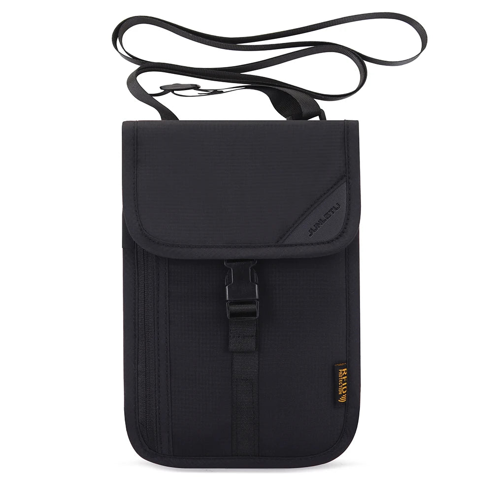 Travel Anti-theft Document Storage Bag Passport Holder Bags Nylon Portable RFID ID Credit Card Organizer Neck Pouch
