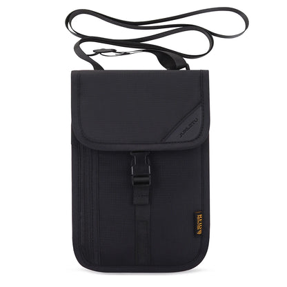 Travel Anti-theft Document Storage Bag Passport Holder Bags Nylon Portable RFID ID Credit Card Organizer Neck Pouch