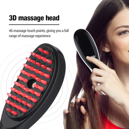 Electric Spray Massage Comb Head Meridian Vibration Massager Red Blue Light Comb Negative Ion Scalp Applicator Anti Hair Loss
