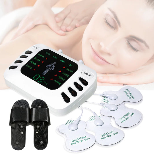 Electric Massager with 8 Massage Modes TENS Low Frequency Pulse EMS Muscle Stimulator for Relaxation