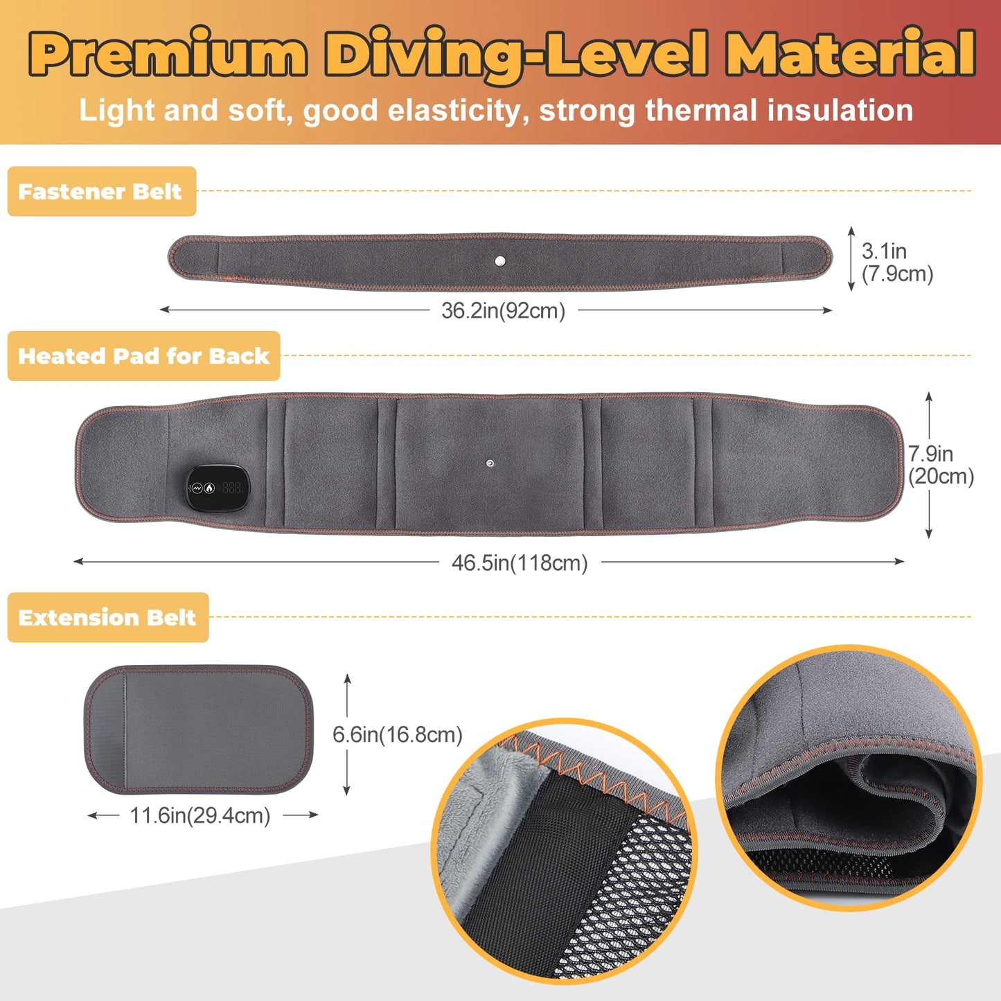 Heating Waist Massager Belts Vibration Inflatable Heated Pads Back Protector Waist Massage Relax Warmer