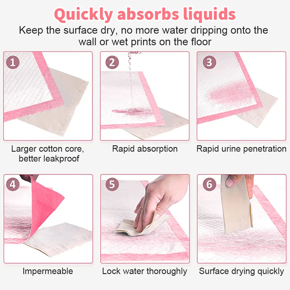 50pc Pet Diaper 60*90cm  60*60cm Dogs Diapers Disposable Puppy Training Pee Pads Quick Dry Surface Mat Clean Cushion Dog Supplie
