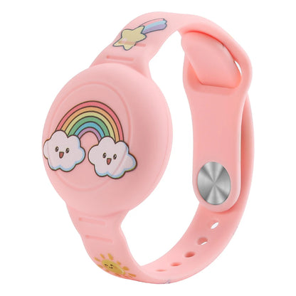 Kids Watch Band Waterproof Lightweight GPS Tracker Holder Silicone Toddler Holder Wristband for Apple Airtag