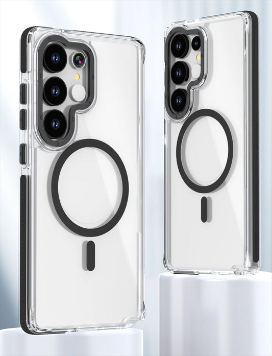 High Transparency  Magnetic Phone Case for Samsung Galaxy S25 S24 S23  Ultra S21 FE A56 A36 A26  A53 Magnetic Bracket Cover