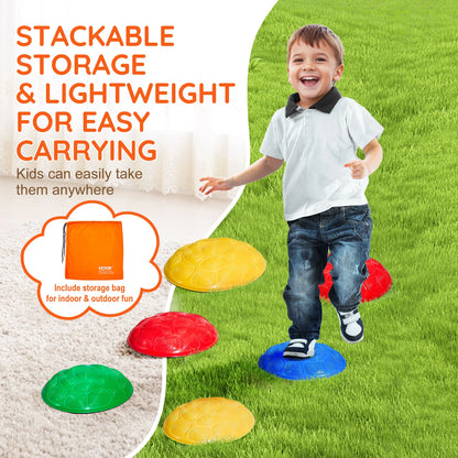 SucceBuy 6 PCS Kids Turtle Balance Stepping Stones Kids Toddler Jumping Coordination Game Toys Outdoor Play for Children Gifts