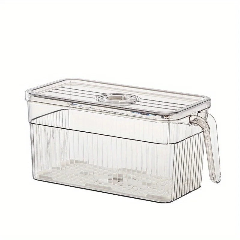 Kitchen Refrigerator Storage Box Food Grade Household Timed Refrigerator Storage Containers for Fruit Vegetable Food Drinks