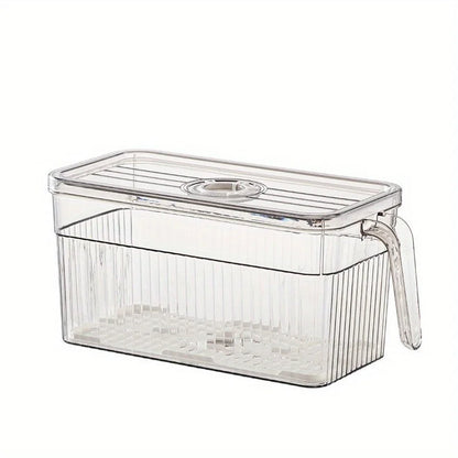 Kitchen Refrigerator Storage Box Food Grade Household Timed Refrigerator Storage Containers for Fruit Vegetable Food Drinks