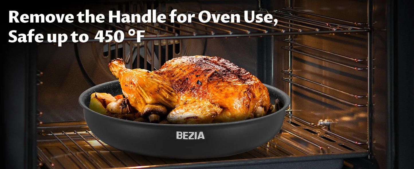 Induction Cookware Set 13 Pieces, Nonstick Pots and Pans Set with Removable Handles, for All Hobs, Stackable Design for RV