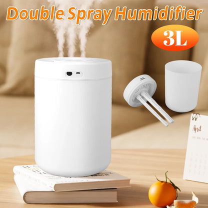 Humidifiers for Bedroom - Quiet (3L Water Tank) Essential Oil Diffuser Home/Large Room3 Modes Mute Water Supplement for Desktop