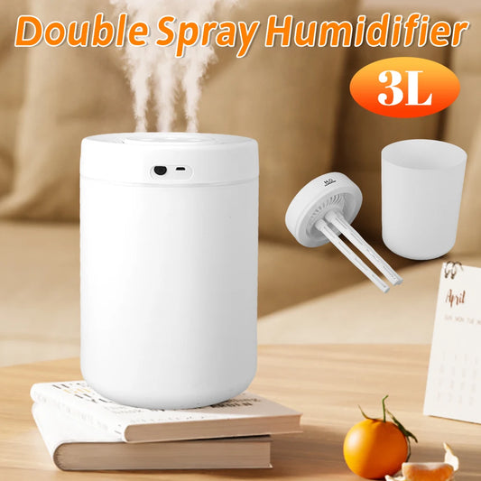 Humidifiers for Bedroom - Quiet (3L Water Tank) Essential Oil Diffuser Home/Large Room3 Modes Mute Water Supplement for Desktop