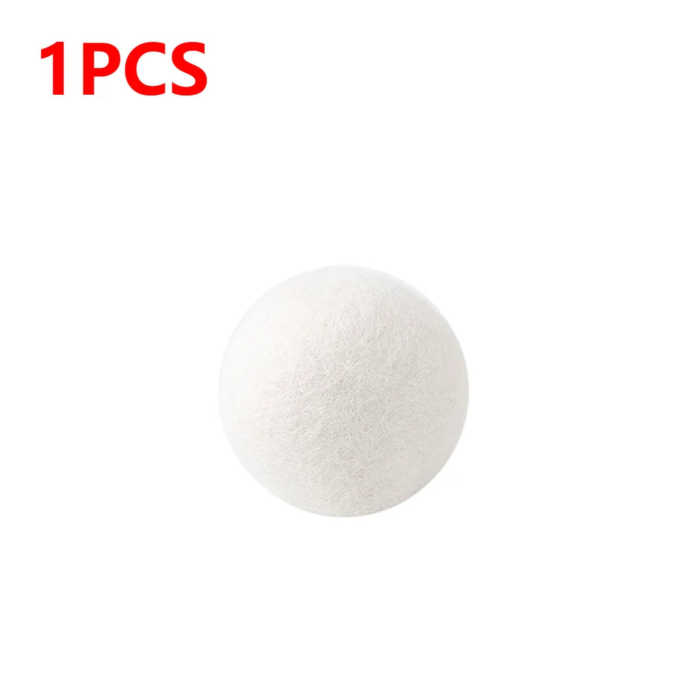 10-1PC Wool Dryer Balls Fabric Virgin Reusable Softener Laundry 3/4/5cm Dry Kit Ball Practical Home Washing Ball Wool Dryer Ball