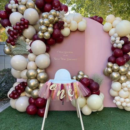 5/10/12/18inch Burgundy Balloons Wine Ruby Red Wedding Latex Balloons for Valentines Day Christmas Party Decor Helium Air Globos