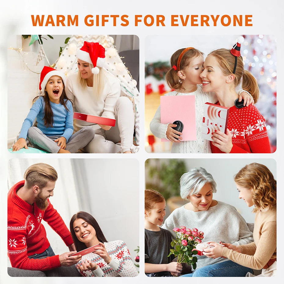 Hand Warmers Rechargeable 2 Pack Magnetic 3 Settings Fast Heating Electric Portable Pocket Heater for Women Men Outdoor Camping