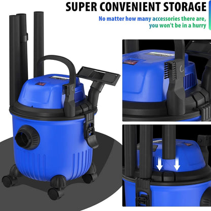 BRIEFNESS 3-in-1 hoover Wet/dry hoover with blower function Car duster Garage hoover 15 litre capacity Car cleaning tools