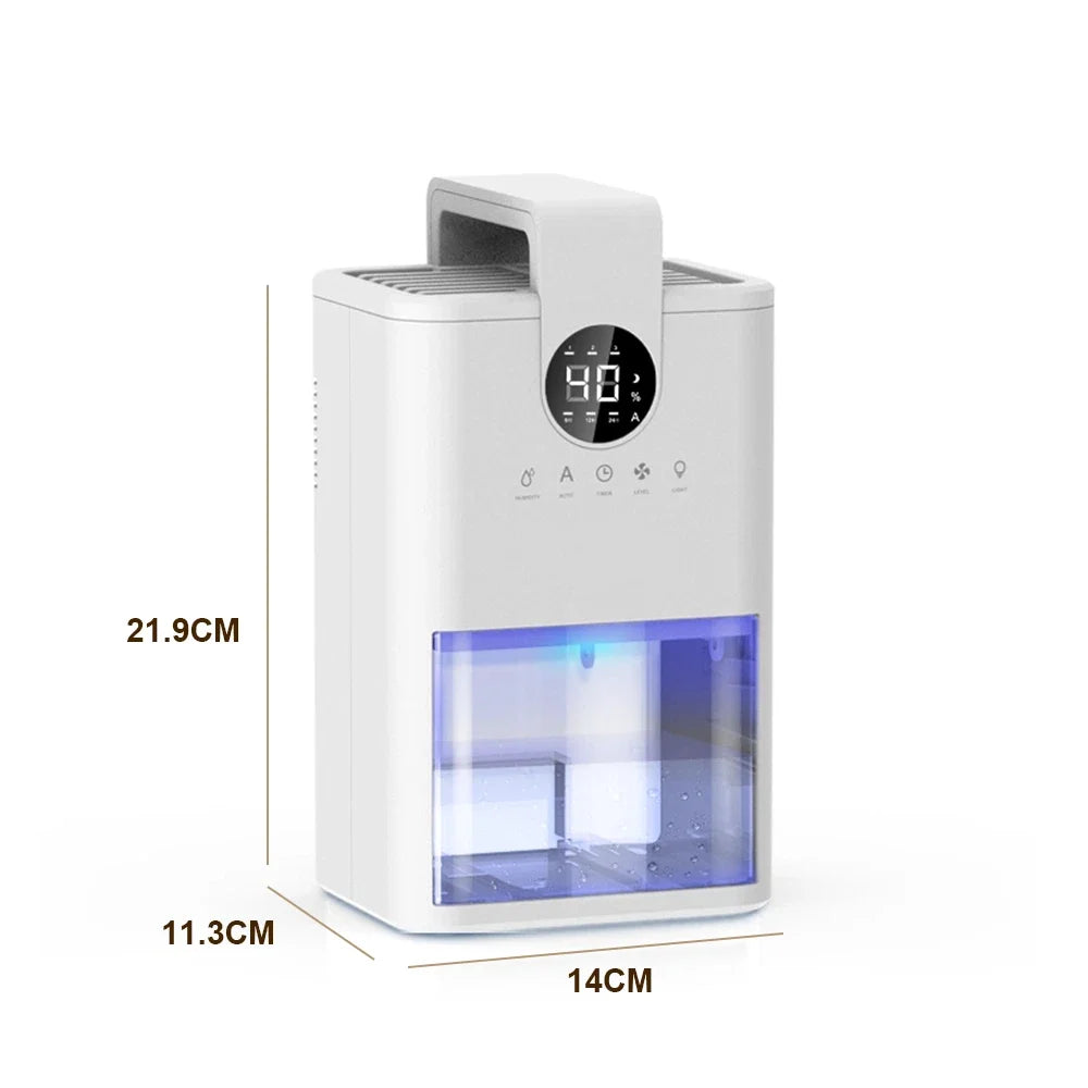1000ML Electric Dehumidifier for Home Condensation Moisture with Timer Silent  Bedroom Office Kitchen Deodorizer Dryer