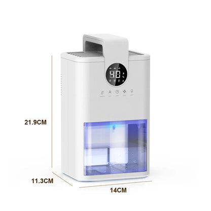 1000ML Electric Dehumidifier for Home Condensation Moisture with Timer Silent  Bedroom Office Kitchen Deodorizer Dryer