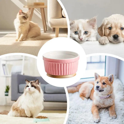 Heated Water Bowl For Cats Thermostatic Heating Dog Dish Ceramic Pet Food Dish For Home Outdoor Use Winter Dog Feeding Station