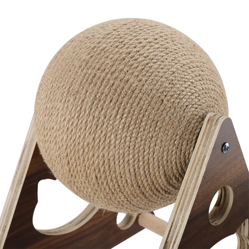 Voltsify Cat Scratching 360 Degree Rotatable Ball Natural Sisal Board Scratcher Pet Toy