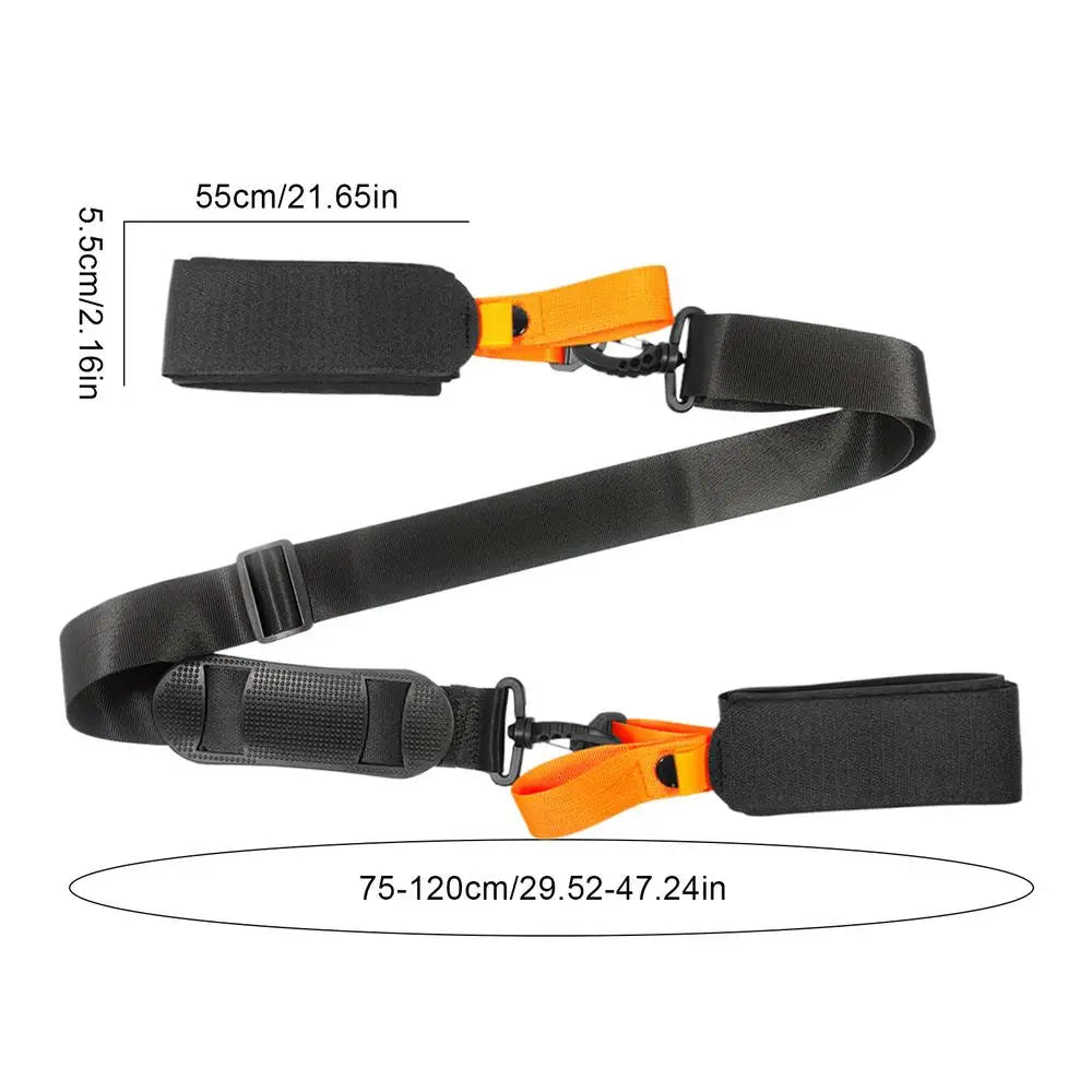 Adjustable Ski Straps Adjustable Ski Carrier Belt Ski & Snowboard Transport Equipment For Children Adults Avid Skiers