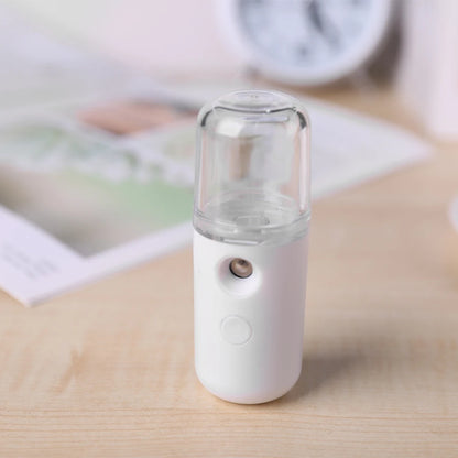 Mini Nano Mister 30ml Visual Water Tank Cool Mist Facial Steamer Mini Beauty Device Handy Hydrating Sprayer for Skin Care Makeup