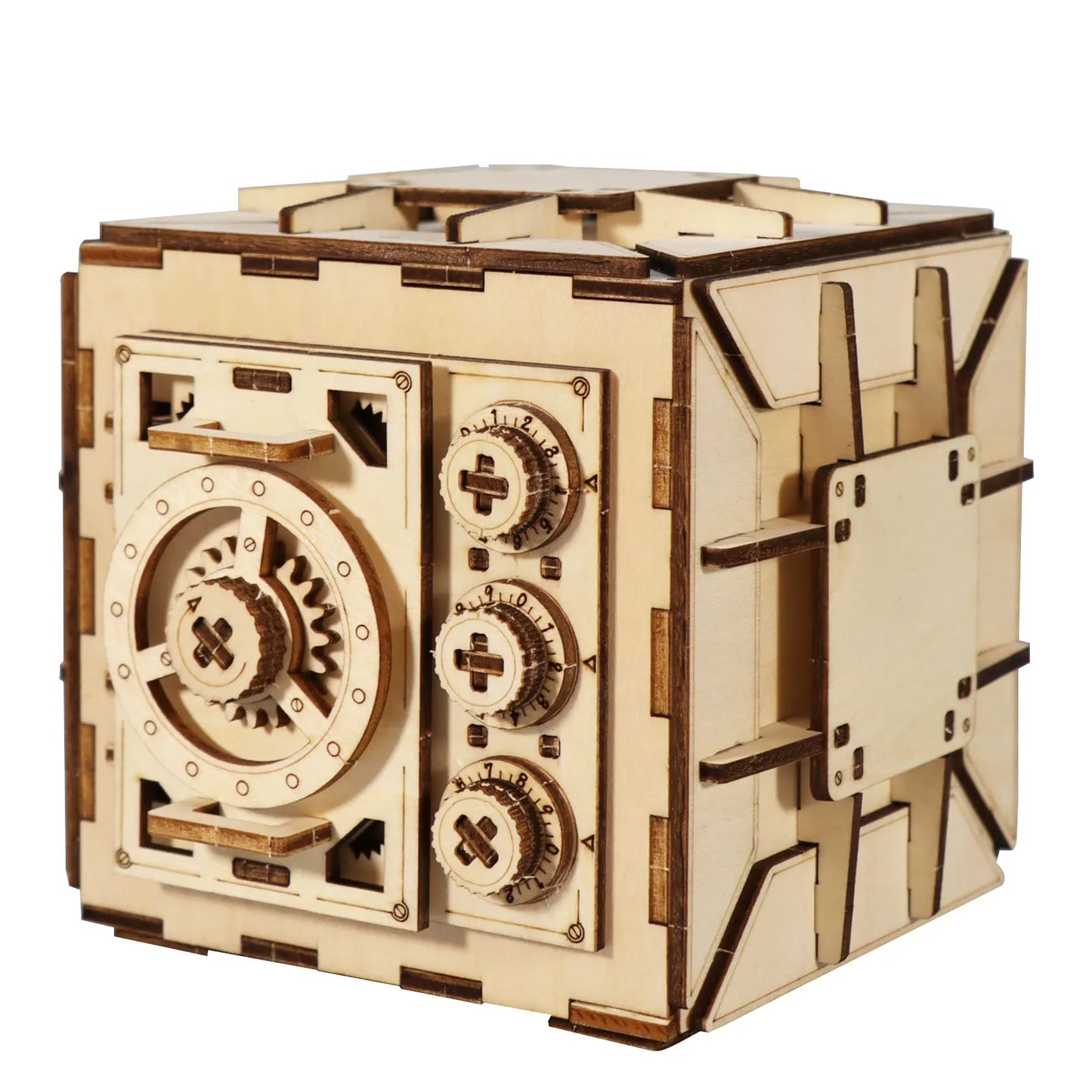 3D Wooden Puzzle For Adults DIY Locker Puzzle Box withModel Kit Christmas gifts