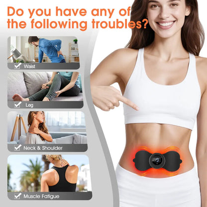 EMS Massage Patches Heating Stimulator Neck Back Shoulder Full Body Massager Pads Remote Control Muscle Relax Mini Patch 6 Modes